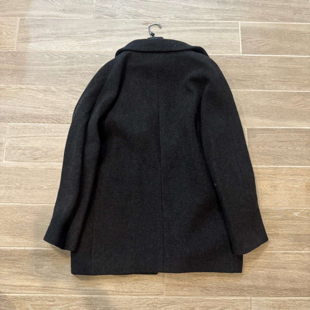 J. Crew Charcoal Stadium Cloth Nello Gori Coat - Picture 3 of 3
